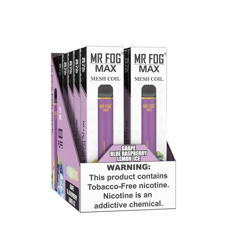Mr Fog Max Grape Blue Raspberry Lemon Ice – 1000 Puffs - Image 4