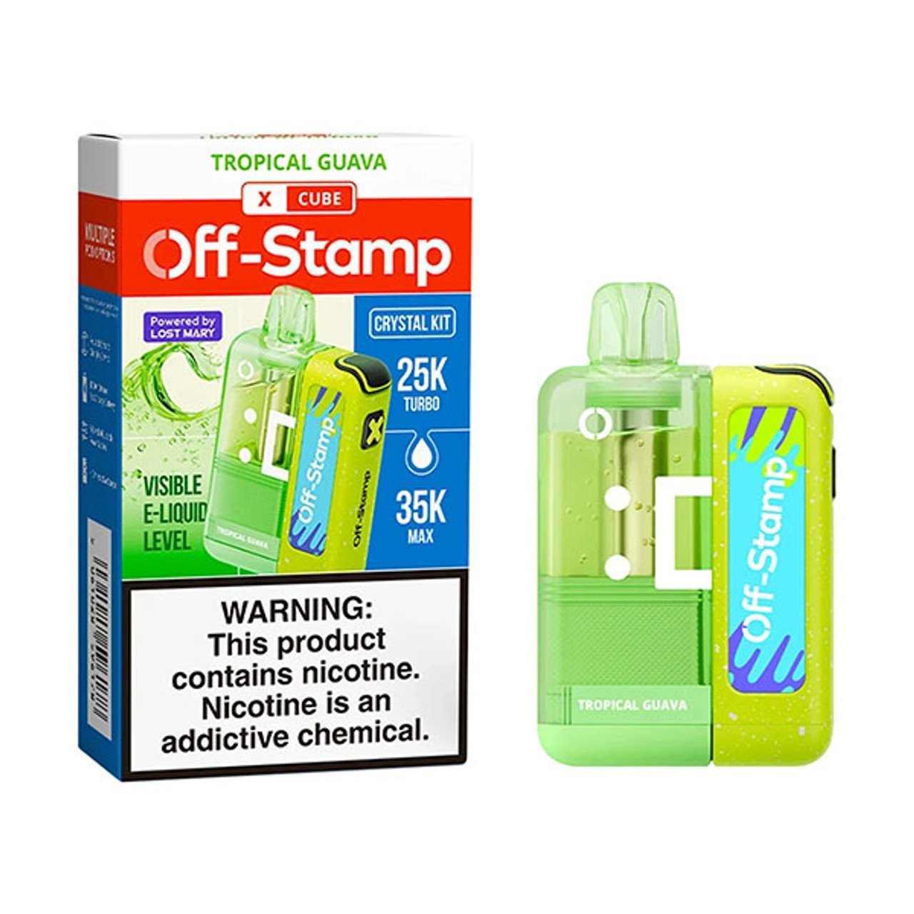 Tropical Guava Off Stamp X Cube Crystal Disposable Kit 35,000 Puffs Vape