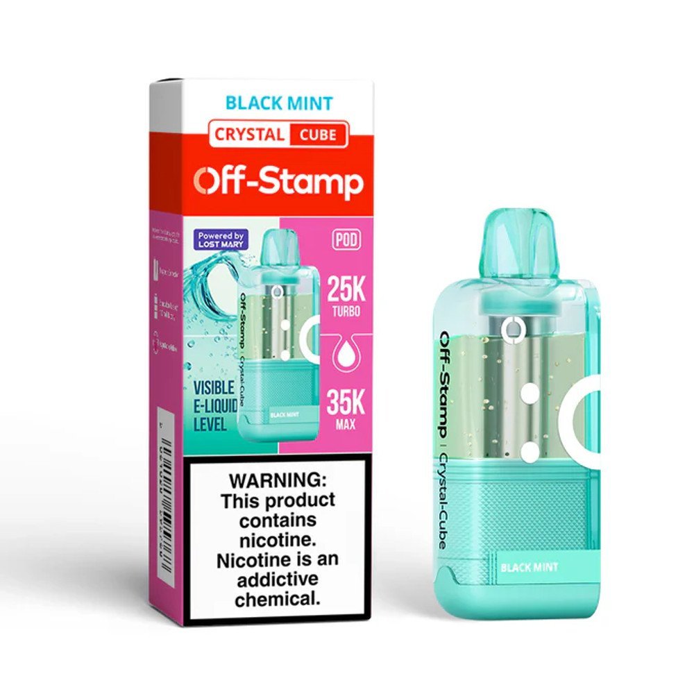 Black Mint Off Stamp X Cube Crystal 35K Puffs- Disposable Pod