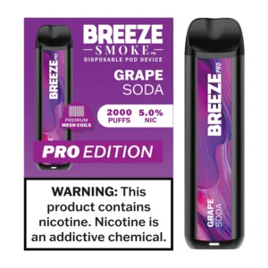 Grape Soda - Breeze Pro 2000 Puffs - 5% NIC - Disposable Vape