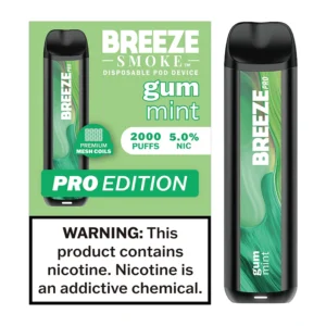 Gum Mint - Breeze Pro 2000 Puffs - 5% NIC - Disposable Vape