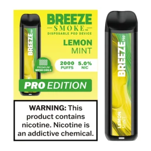 Lemon Mint - Breeze Pro 2000 Puffs - 5% NIC - Disposable Vape