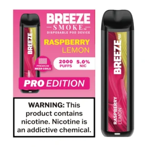 Raspberry Lemon - Breeze Pro 2000 Puffs - 5% NIC - Disposable Vape