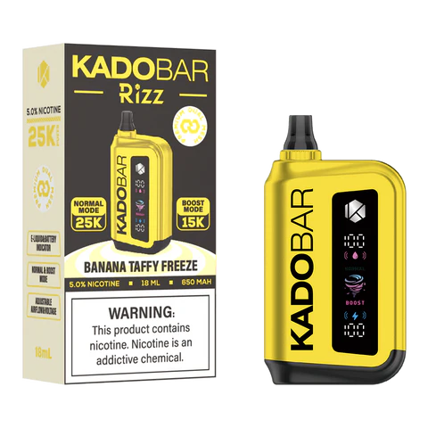 Banana Taffy Freeze Kado Bar Rizz – 25,000 Puff Disposable Vape