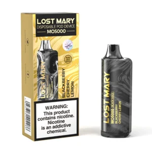 Blackberry Cherry Lemon Lost Mary MO5000 Black Gold Edition Disposable Vape