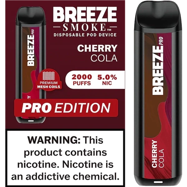 Cherry Cola - Breeze Pro 2000 Puffs - 5% NIC - Disposable Vape