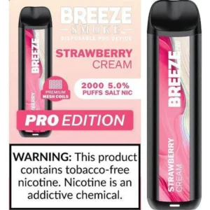 Strawberry Cream - Breeze Pro 2000 Puffs - 5% NIC - Disposable Vape