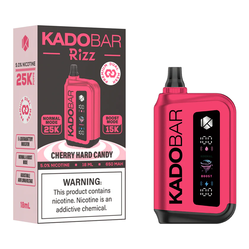 Kado Bar Rizz Cherry Hard Candy Disposable Vape – 25000 Puffs