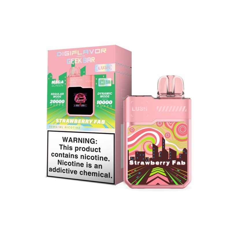 Geek Bar Strawberry Fab DigiFlavor LUSH 20K Disposable Vape
