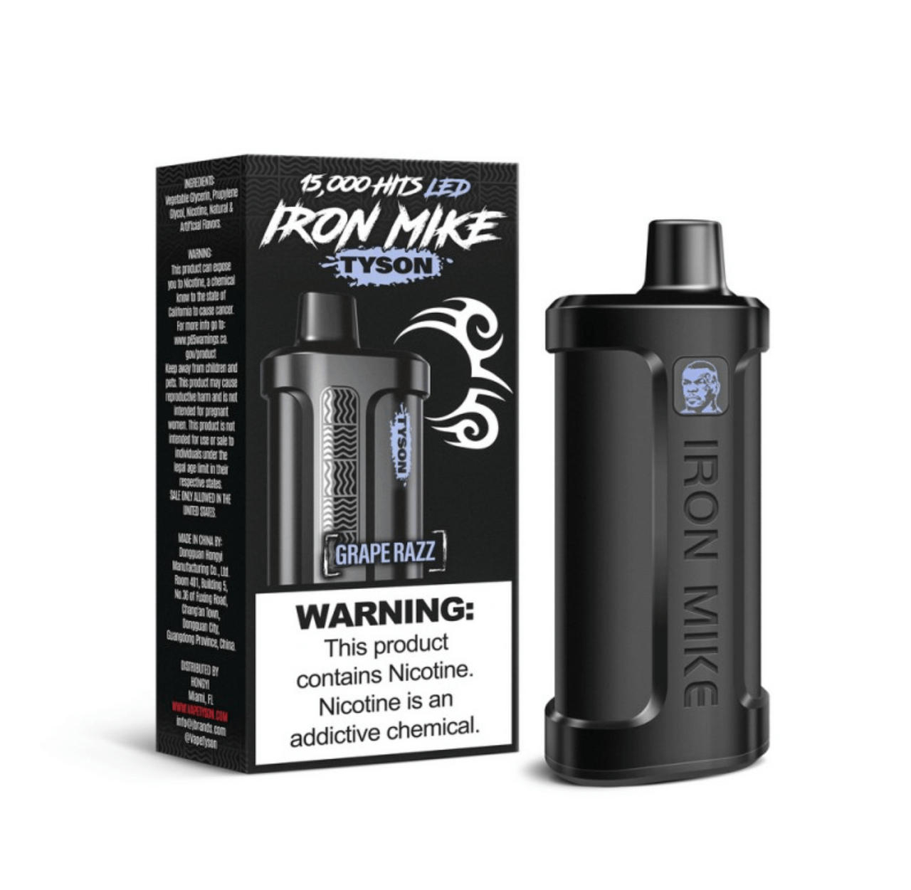 Grape Razz Iron Mike Tyson 2.0 15K Disposable Vape