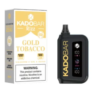 Gold Tobacco Kado Bar Rizz 25K Puffs Disposable Vape