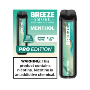 Menthol - Breeze Pro 2000 Puffs - 5% NIC - Disposable Vape