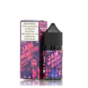 Mixed Berry Nicotine Jam Monster Salt E Liquid Refillable Vape Device