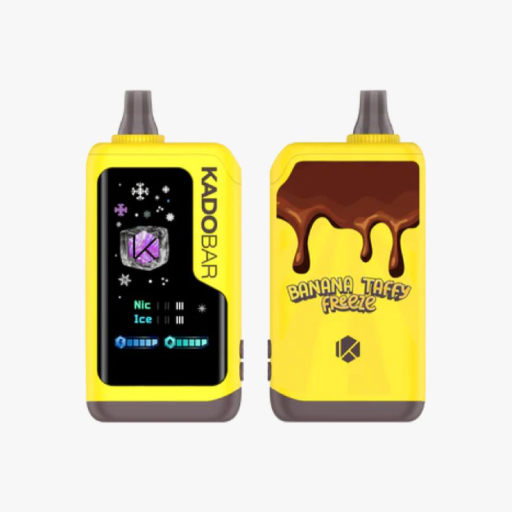 Banana Taffy Freeze Kado Bar NI40K Ice + Nic Control Disposable Vape