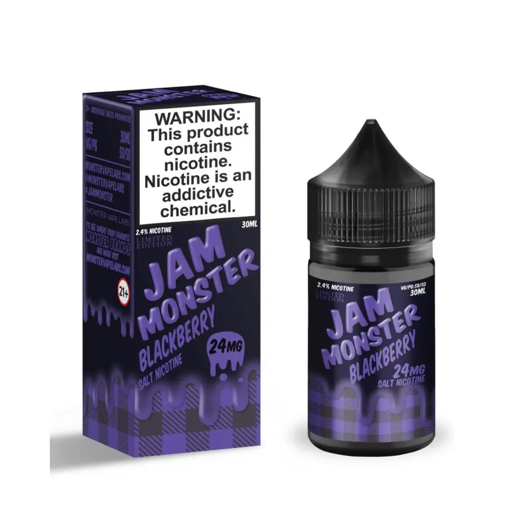 BLACKBERRY Jam Monster Nicotine Salt E Liquid Refillable Vape Device
