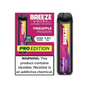 Pineapple Passionfruit - Breeze Pro 2000 Puffs - 5% NIC - Disposable Vape