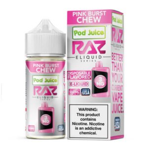 Pink Burst Chew Pod Juice X Raz - E Liquid - 100ML