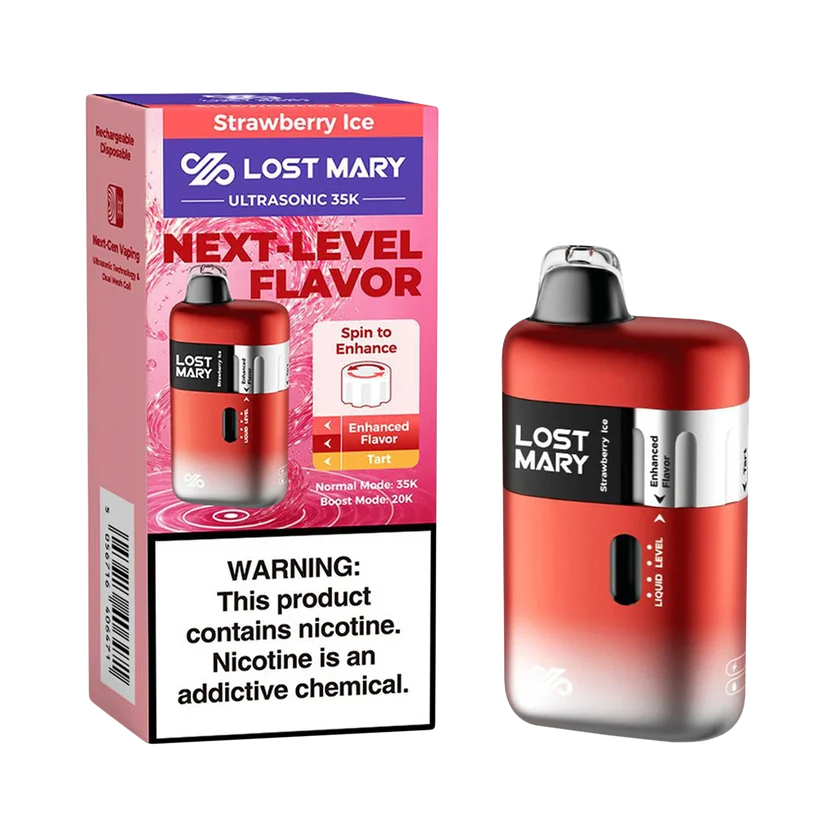 Strawberry Ice Lost Mary Ultrasonic 35000 Puffs Disposable Vape