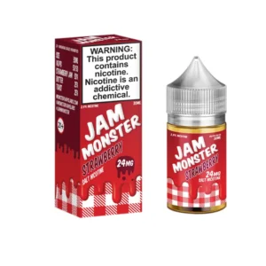 Strawberry Nicotine Salt Jam Monster E Liquid Refillable Vape Device