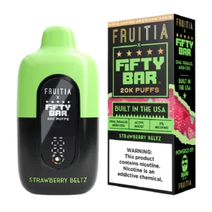 Strawberry Beltz Fruitia X Fifty Bar 20,000 Puffs Disposable Vape