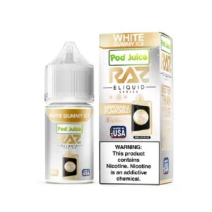 White Gummy Ice Pod Juice X Raz Salt E Liquid - 30ML