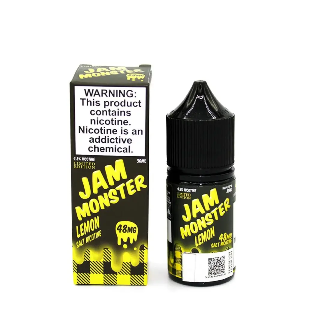 Lemon Jam Nicotine Jam Monster Salt E Liquid Refillable Vape Device