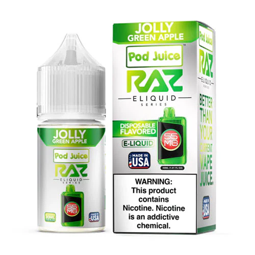 Jolly Green Apple Pod Juice X Raz Salt E Liquid - 30ML