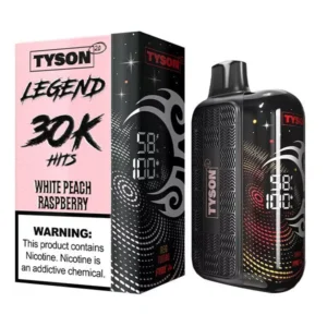 White Peach Raspberry Tyson 2.0 legend 30k Puffs Disposable Vape